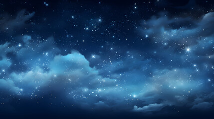 Obraz premium Digital dark blue sky nebula abstract graphic poster background