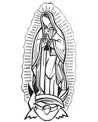 Virgin Mary of Guadalupe illustration