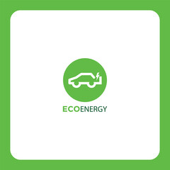 Green electric car icon symbolizing eco-friendly transport and sustainable energy. Perfect for EV, green tech, and renewable energy projects.