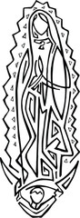 Virgin of Guadalupe illustration