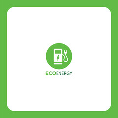 Eco Energy logo symbolizing sustainable, renewable, and clean power solutions. Perfect for green tech, environmental projects, and eco-friendly branding.