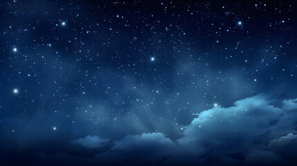 Naklejka premium Digital dark blue sky nebula abstract graphic poster background