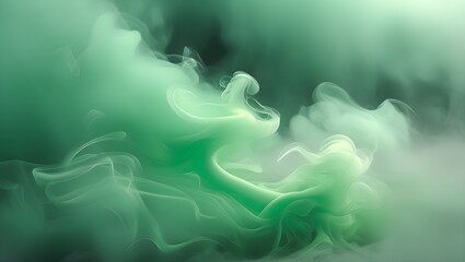 Abstract background with  green smoke leisure fog texture dynamic green smoke mist abstract background.