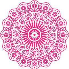 Beautiful flower art and mandala vector design