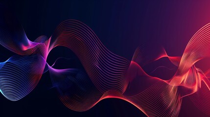 Fototapeta premium Abstract Waves of Color: A Digital Art Piece