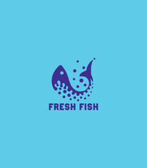 A fresh fish logo with a mountain and wave. Perfect for seafood businesses, sustainability brands, and ocean-inspired projects.