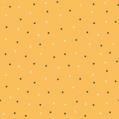 White and Black dots on Yellow. Halloween Starry Sky. Big scale.