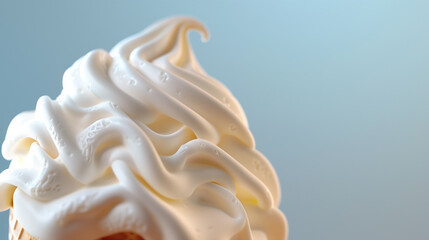 Close-Up of Soft Serve Ice Cream Cone
