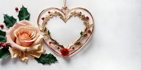 Bright Valentine’s Day Roses and Hearts - Colorful Romantic Design Featuring Elegant Red Florals and Sweet Holiday Motifs