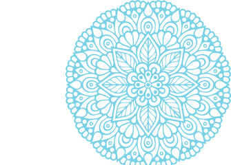 Beautiful flower art and mandala vector design