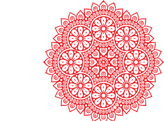 Beautiful flower art and mandala vector design
