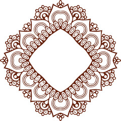Beautiful flower art and mandala vector design
