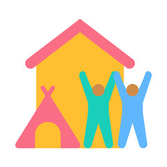 Fototapeta premium Staycation Icon
