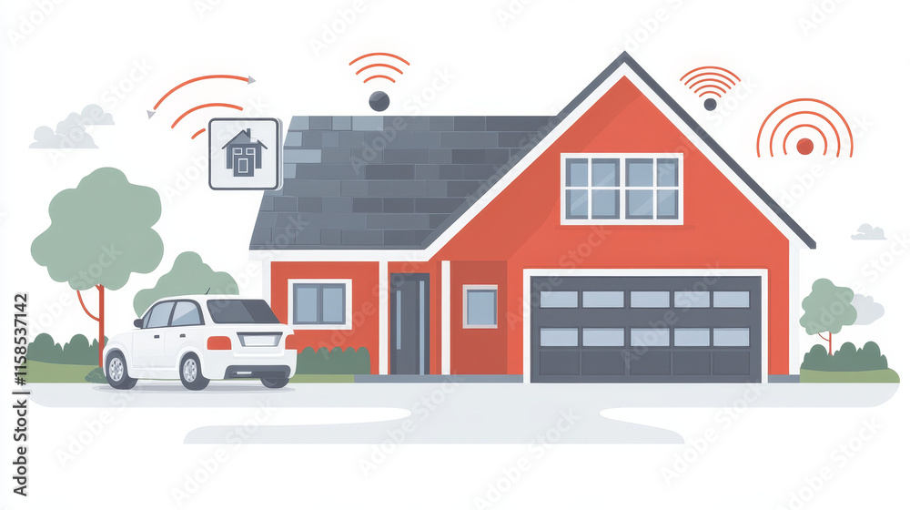 Poster abstract internet of things concept iot internet of things communication network innovation technolo