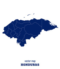 High-quality vector map of Honduras with detailed regions. Perfect for infographics, presentations, educational materials, and business projects.