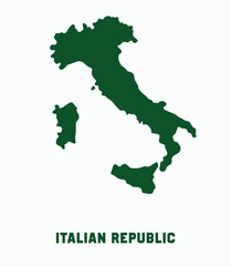 Minimalistic Italy map silhouette. Ideal for travel, tourism, geography, and cultural projects.