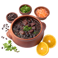feijoada on white background