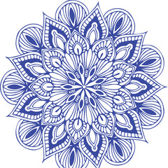 Beautiful flower art and mandala vector design
