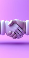 Obraz premium A stylized handshake symbolizing partnership and collaboration in a digital age.