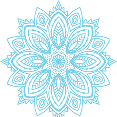Beautiful flower art and mandala vector design