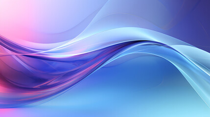 Naklejka premium Digital purple blue wavy gradient curve abstract graphic poster background