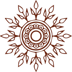 Beautiful flower art and mandala vector design