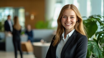 The Confident Businesswoman Smiling