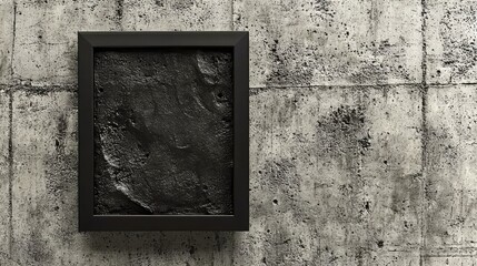 Naklejka premium Black Frame on Concrete Wall