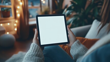 The Tablet in Cozy Setting