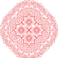Beautiful flower art and mandala vector design