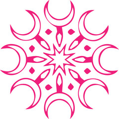 Beautiful flower art and mandala vector design