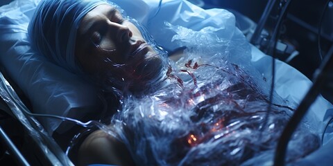 Fototapeta premium person in the water