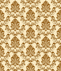 Floral damask seamless classic pattern, vector illustration elegant for textile, decoration, interior, bedding, wall paper, curtain, cushion, vintage, luxury design