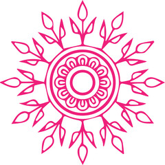 Beautiful flower art and mandala vector design