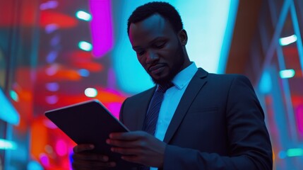 The Businessman with Tablet