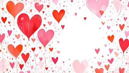 Illustration of doodle hearts, creativity, and a touch of romance.