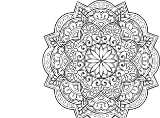 Beautiful flower art and mandala vector design