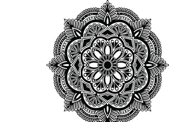 Beautiful flower art and mandala vector design
