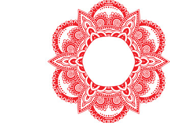 Beautiful flower art and mandala vector design
