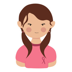 Breast Cancer Awareness Woman Character