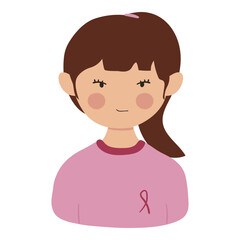 Breast Cancer Awareness Woman Character