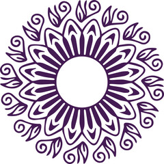 Beautiful flower art and mandala vector design