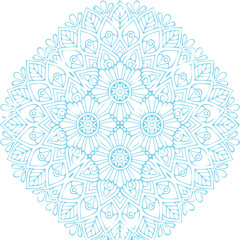 Beautiful flower art and mandala vector design