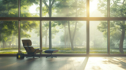 The beautiful interior of a sophisticated, minimalist and clean house