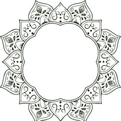 Beautiful flower art and mandala vector design
