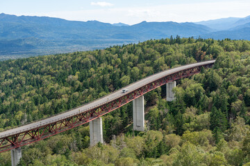 緑深橋から望む松見大橋の風景