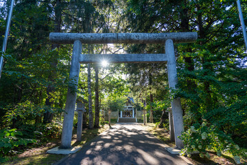 十勝、音更神社の鳥居