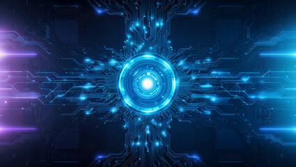 テクノロジーの進化を象徴する人工知能と未来のデザイン背景.生成AI