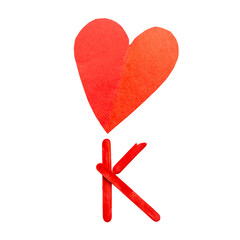 Letter 'K', Name initial font for Print, Tattoo, Minimal Fonts