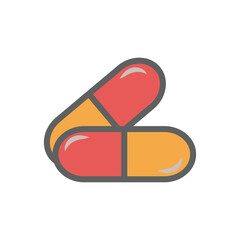  high quality modern capsule icon color with minimalist design for digital and print projects